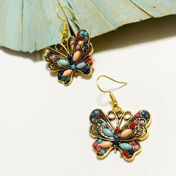 Butterfly earrings #551 - Picture 3 of 7